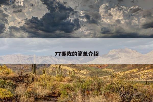 77期阵的简单介绍