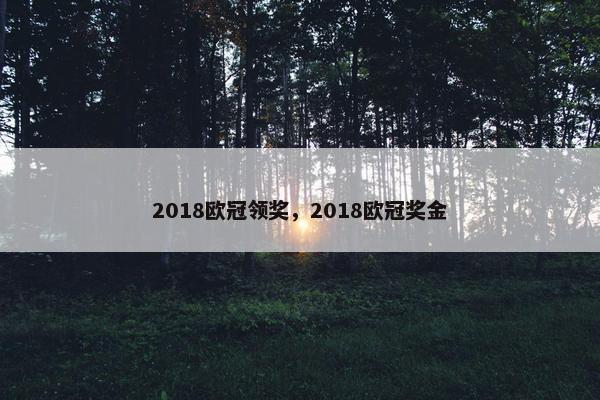 2018欧冠领奖，2018欧冠奖金