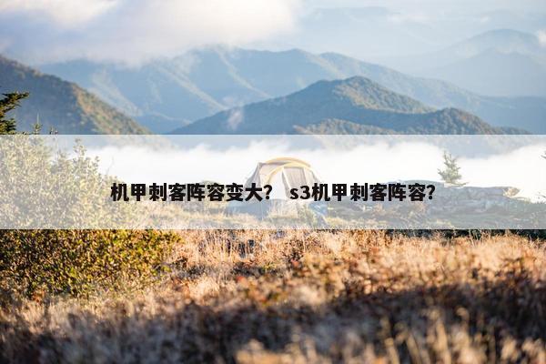 机甲刺客阵容变大？ s3机甲刺客阵容？