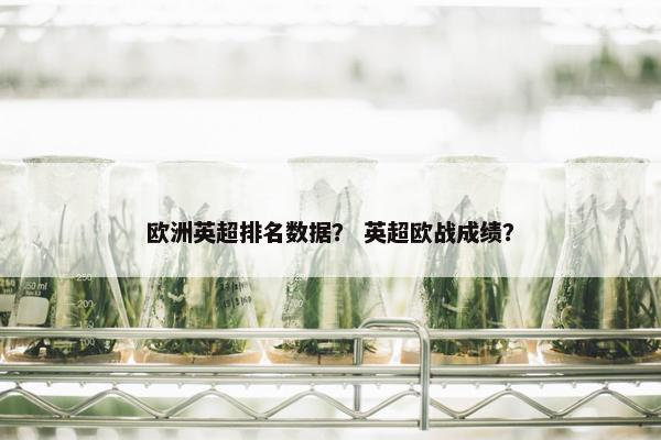 欧洲英超排名数据？ 英超欧战成绩？