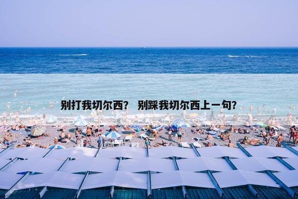 别打我切尔西？ 别踩我切尔西上一句？