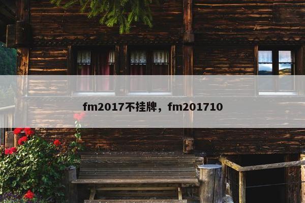 fm2017不挂牌，fm201710