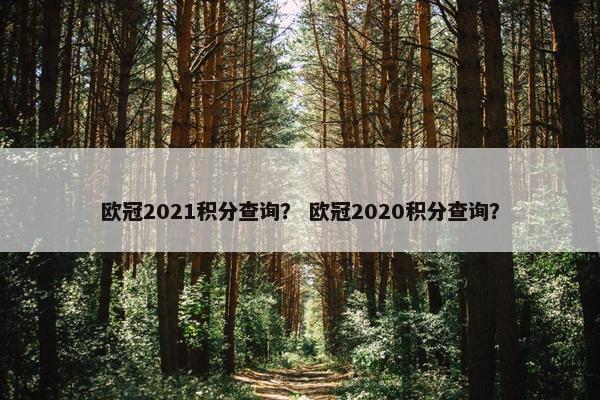 欧冠2021积分查询？ 欧冠2020积分查询？