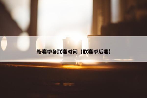 新赛季各联赛时间（联赛季后赛）