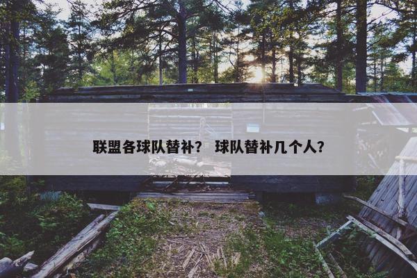 联盟各球队替补？ 球队替补几个人？