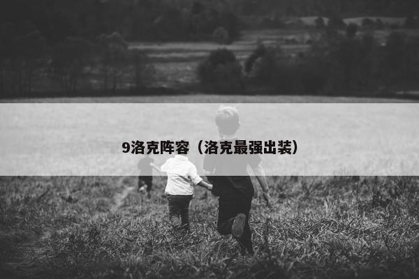 9洛克阵容（洛克最强出装）
