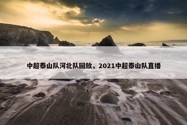 中超泰山队河北队回放，2021中超泰山队直播