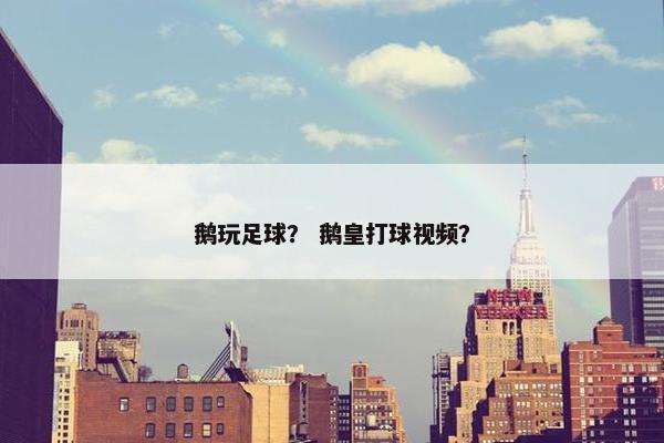 鹅玩足球？ 鹅皇打球视频？